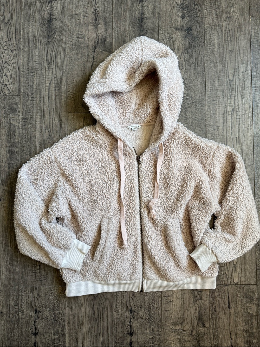American Eagle Soft Sherpa Zip Up- Size Medium